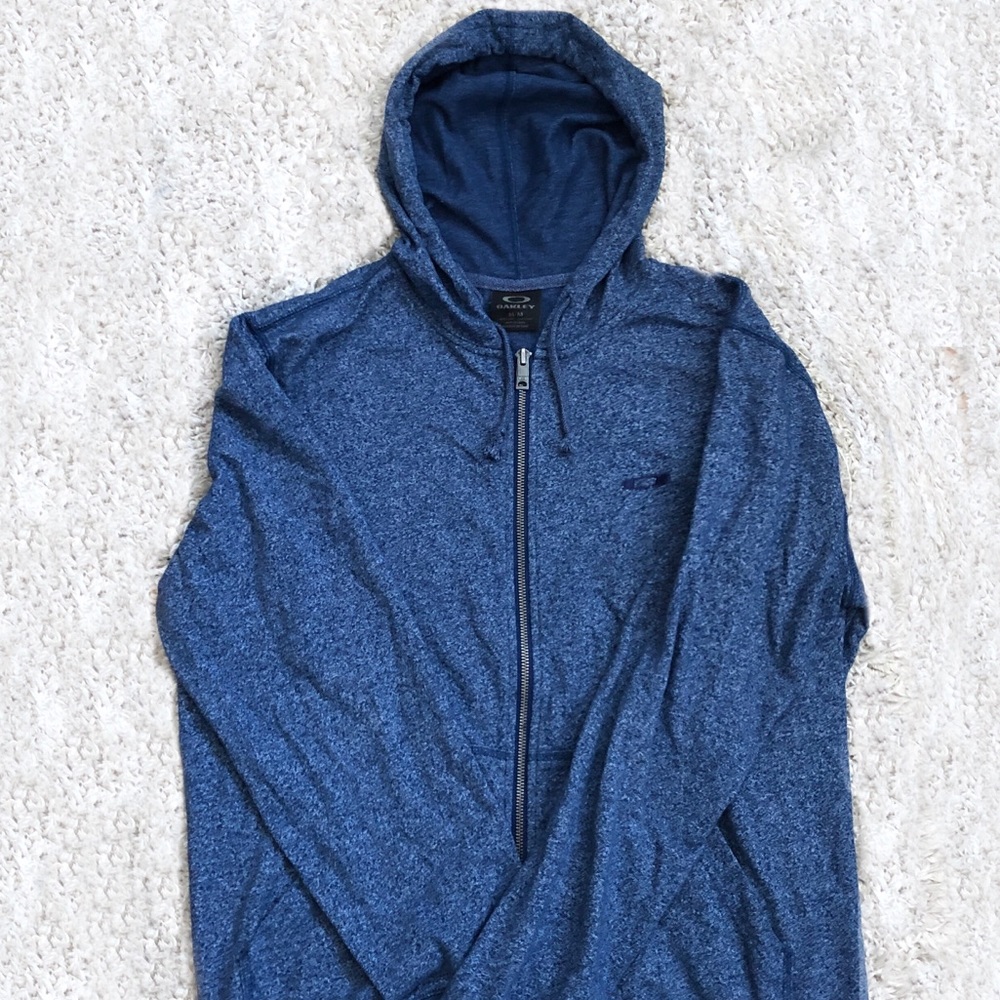Blue Oakley sweatshirt